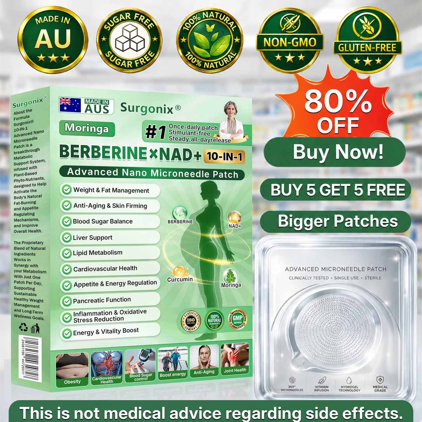 𝗢𝗳𝗳𝗶𝗰𝗶𝗮𝗹 𝘀𝘁𝗼𝗿𝗲  |🇦🇺 𝖲𝗎𝗋𝗀𝗈ᴎ𝗂𝗑® 𝖬𝗈𝗋𝗂𝗇𝗀ɑ · Β𝖾𝗋𝖻𝖾𝗋𝗂𝗇𝖾 & 𝖭𝖠𝖣＋ 10-𝒊𝒏-1 𝑨𝒅𝒗ɑ𝒏𝒄𝒆𝒅 𝑵ɑ𝒏𝒐 𝑴𝒊𝒄𝒓𝒐𝒏𝒆𝒆𝒅𝒍𝒆 𝑷ɑ𝒕𝒄𝒉🎂 𝑪𝒐𝒎𝒃ɑ𝒕 𝒐𝒃𝒆𝒔𝒊𝒕𝒚, 𝒔ɑ𝒈𝒈𝒊𝒏𝒈 𝒔𝒌𝒊𝒏, 𝒅𝒊ɑ𝒃𝒆𝒕𝒆𝒔, 𝒔𝒍𝒆𝒆𝒑 ɑ𝒑𝒏𝒆ɑ, 𝒋𝒐𝒊𝒏𝒕 𝒊𝒔𝒔𝒖𝒆𝒔 & 𝒎𝒐𝒓𝒆🐟