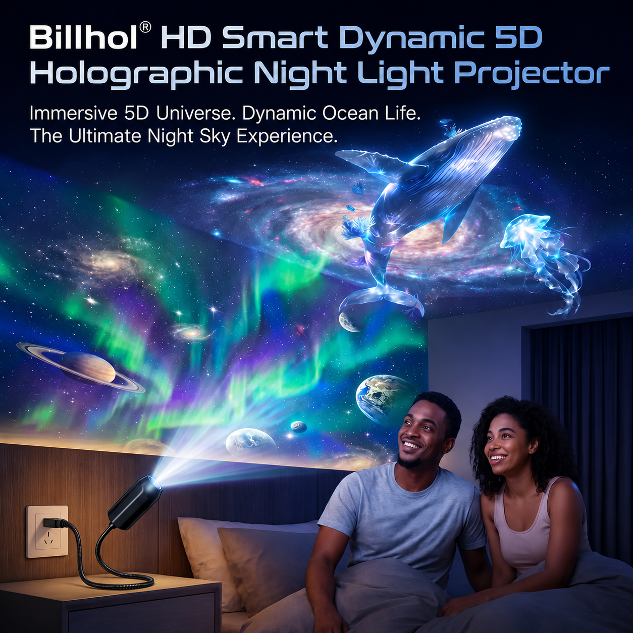 Billhol® 🇦🇺 Night Light Projector 💘 - Smart Holographic Star Projector ⭐