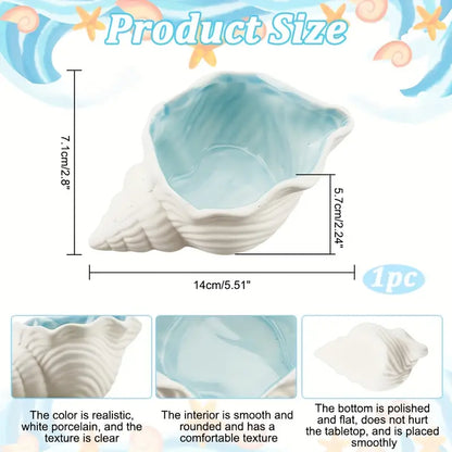 1pc Conch/Shell/Starfish Shaped Jewelry Tray, Ring And Earring Holder, Creative Jewelry Storage Box, Desktop Decor