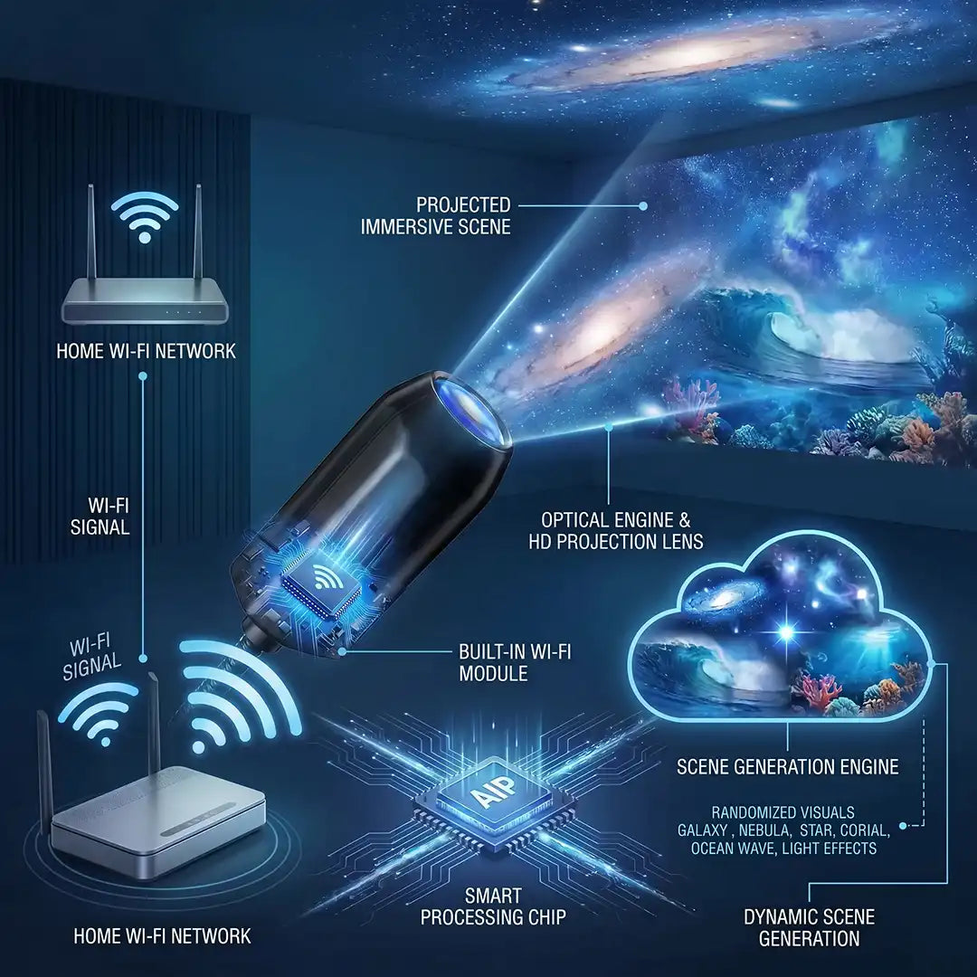 Billhol® 🇦🇺 Night Light Projector 💘 - Smart Holographic Star Projector ⭐